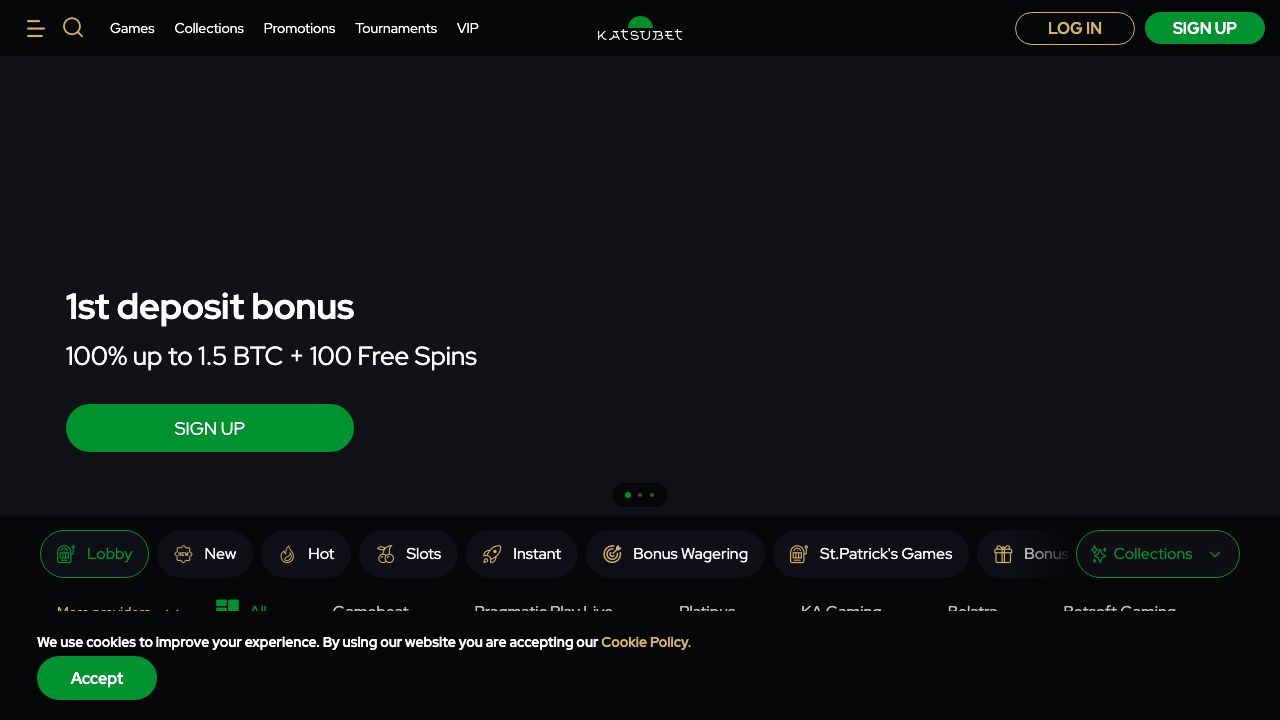 KatsuBet Casino homepage